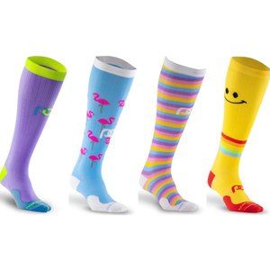 Pro Compression Socks NEW Purple, Flamingoes, Stripes, or Smiley XL